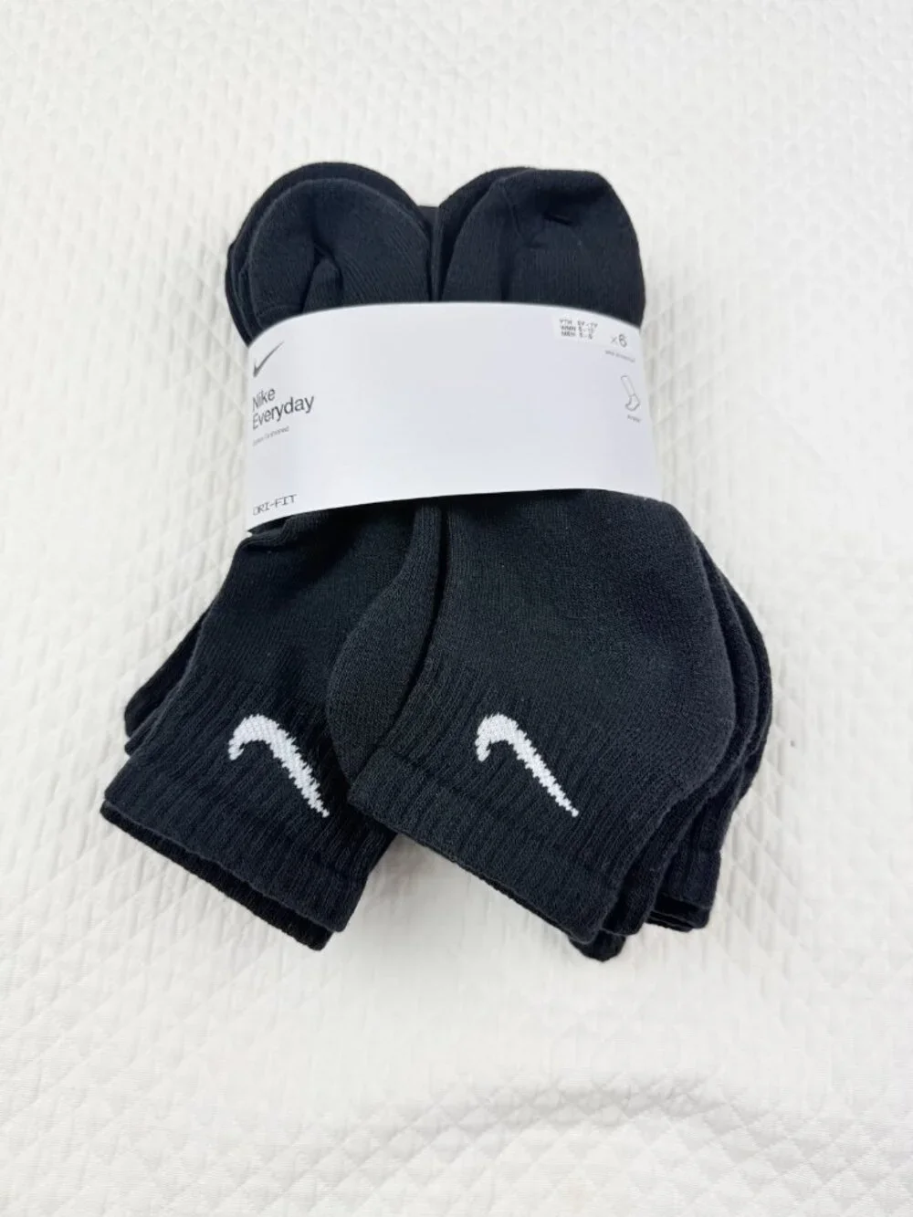 Nike 6 pairs Unisex Dri Fit Everyday Plus Cushioned Ankle Socks Mens M 6-8
